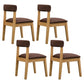Country Style Home Side Chair Open Back Wood Upholstered Dining Room Chair Dark Coffee 4 Piece Set Clearhalo ' kitchen&dining_furn' 'Dining Chairs' 'Dining Tables & Seating' 'dining_chair' 'furn' 'furn_dining_chair' 'Furniture' 'furniture_dining_chair' 'Kitchen & Dining Furniture' 'kitchen' 4065862