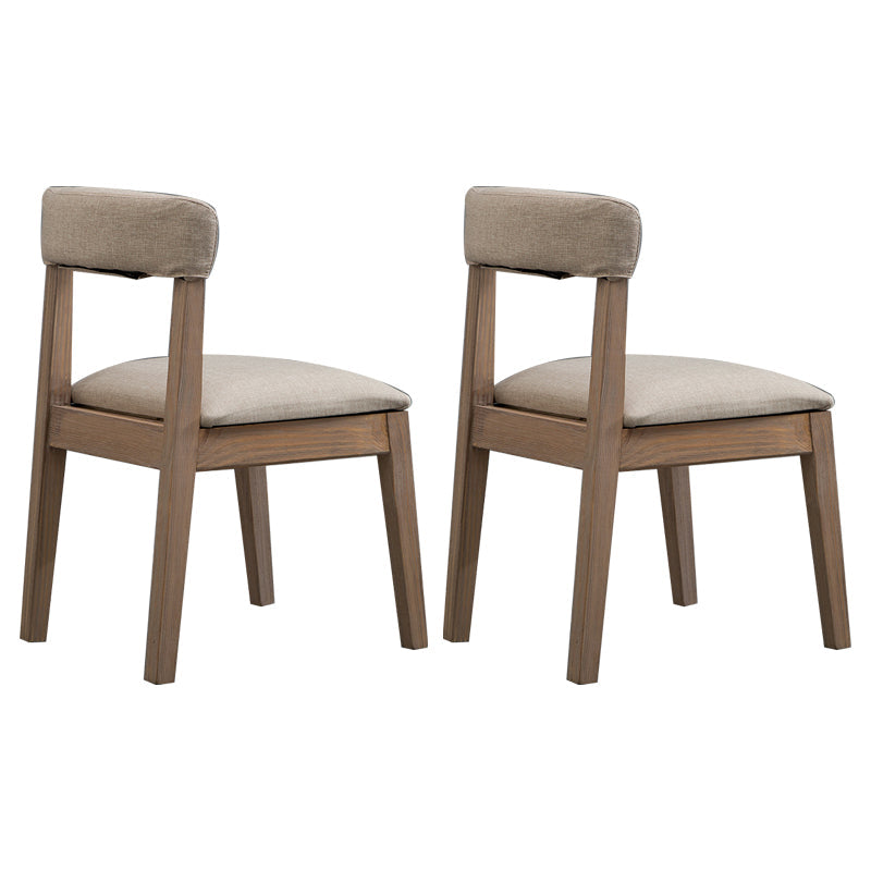 Country Style Home Side Chair Open Back Wood Upholstered Dining Room Chair Off-White 2 Piece Set Clearhalo ' kitchen&dining_furn' 'Dining Chairs' 'Dining Tables & Seating' 'dining_chair' 'furn' 'furn_dining_chair' 'Furniture' 'furniture_dining_chair' 'Kitchen & Dining Furniture' 'kitchen' 4065864