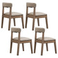 Country Style Home Side Chair Open Back Wood Upholstered Dining Room Chair Off-White 4 Piece Set Clearhalo ' kitchen&dining_furn' 'Dining Chairs' 'Dining Tables & Seating' 'dining_chair' 'furn' 'furn_dining_chair' 'Furniture' 'furniture_dining_chair' 'Kitchen & Dining Furniture' 'kitchen' 4065865