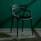 Contemporary Style Kitchen Dining Chairs Dining Arm Side Chair with Plastic Legs Black 1 Piece Clearhalo ' kitchen&dining_furn' 'Dining Chairs' 'Dining Tables & Seating' 'dining_chair' 'furn' 'furn_dining_chair' 'Furniture' 'furniture_dining_chair' 'Kitchen & Dining Furniture' 'kitchen' 4065907