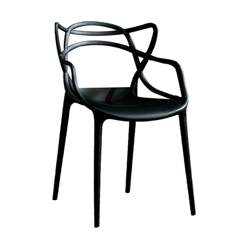 Contemporary Style Kitchen Dining Chairs Dining Arm Side Chair with Plastic Legs Clearhalo ' kitchen&dining_furn' 'Dining Chairs' 'Dining Tables & Seating' 'dining_chair' 'furn' 'furn_dining_chair' 'Furniture' 'furniture_dining_chair' 'Kitchen & Dining Furniture' 'kitchen' 4065914