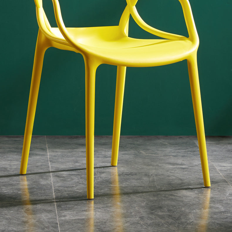 Contemporary Style Kitchen Dining Chairs Dining Arm Side Chair with Plastic Legs Clearhalo ' kitchen&dining_furn' 'Dining Chairs' 'Dining Tables & Seating' 'dining_chair' 'furn' 'furn_dining_chair' 'Furniture' 'furniture_dining_chair' 'Kitchen & Dining Furniture' 'kitchen' 4065919