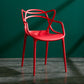 Contemporary Style Kitchen Dining Chairs Dining Arm Side Chair with Plastic Legs Red 1 Piece Clearhalo ' kitchen&dining_furn' 'Dining Chairs' 'Dining Tables & Seating' 'dining_chair' 'furn' 'furn_dining_chair' 'Furniture' 'furniture_dining_chair' 'Kitchen & Dining Furniture' 'kitchen' 4065925