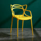 Contemporary Style Kitchen Dining Chairs Dining Arm Side Chair with Plastic Legs Yellow 1 Piece Clearhalo ' kitchen&dining_furn' 'Dining Chairs' 'Dining Tables & Seating' 'dining_chair' 'furn' 'furn_dining_chair' 'Furniture' 'furniture_dining_chair' 'Kitchen & Dining Furniture' 'kitchen' 4065929