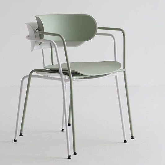 Industrial Style Kitchen Dining Chair Dining Stackable Arm Chairs with Metal Legs Clearhalo ' kitchen&dining_furn' 'Dining Chairs' 'Dining Tables & Seating' 'dining_chair' 'furn' 'furn_dining_chair' 'Furniture' 'furniture_dining_chair' 'Kitchen & Dining Furniture' 'kitchen' 4065946