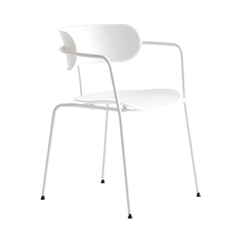 Industrial Style Kitchen Dining Chair Dining Stackable Arm Chairs with Metal Legs Clearhalo ' kitchen&dining_furn' 'Dining Chairs' 'Dining Tables & Seating' 'dining_chair' 'furn' 'furn_dining_chair' 'Furniture' 'furniture_dining_chair' 'Kitchen & Dining Furniture' 'kitchen' 4065951