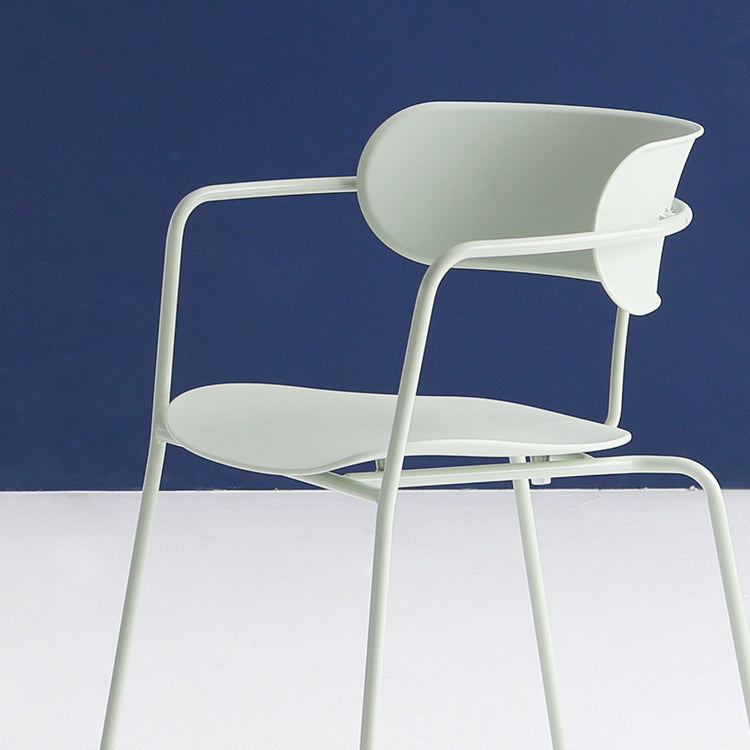 Industrial Style Kitchen Dining Chair Dining Stackable Arm Chairs with Metal Legs Clearhalo ' kitchen&dining_furn' 'Dining Chairs' 'Dining Tables & Seating' 'dining_chair' 'furn' 'furn_dining_chair' 'Furniture' 'furniture_dining_chair' 'Kitchen & Dining Furniture' 'kitchen' 4065953