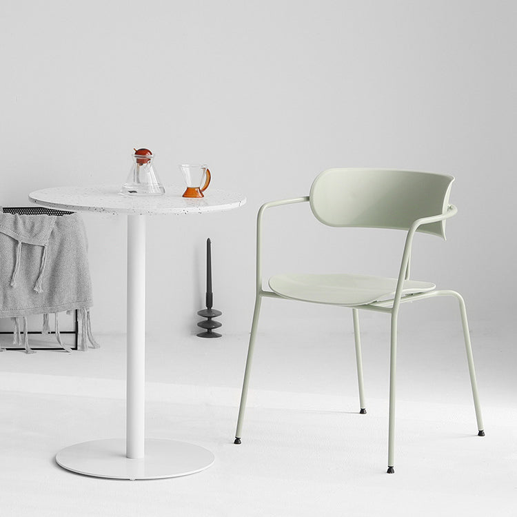 Industrial Style Kitchen Dining Chair Dining Stackable Arm Chairs with Metal Legs Clearhalo ' kitchen&dining_furn' 'Dining Chairs' 'Dining Tables & Seating' 'dining_chair' 'furn' 'furn_dining_chair' 'Furniture' 'furniture_dining_chair' 'Kitchen & Dining Furniture' 'kitchen' 4065966