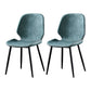 Industrial Metal Dining Side Chair Dining Room Wingback Armless Side Chair Blue 2 Piece Set Clearhalo ' kitchen&dining_furn' 'Dining Chairs' 'Dining Tables & Seating' 'dining_chair' 'furn' 'furn_dining_chair' 'Furniture' 'furniture_dining_chair' 'Kitchen & Dining Furniture' 'kitchen' 4065971
