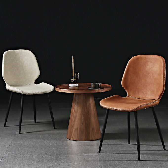 Industrial Metal Dining Side Chair Dining Room Wingback Armless Side Chair Clearhalo ' kitchen&dining_furn' 'Dining Chairs' 'Dining Tables & Seating' 'dining_chair' 'furn' 'furn_dining_chair' 'Furniture' 'furniture_dining_chair' 'Kitchen & Dining Furniture' 'kitchen' 4065972