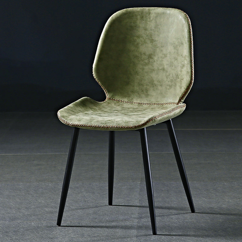 Industrial Metal Dining Side Chair Dining Room Wingback Armless Side Chair Green 1 Piece Clearhalo ' kitchen&dining_furn' 'Dining Chairs' 'Dining Tables & Seating' 'dining_chair' 'furn' 'furn_dining_chair' 'Furniture' 'furniture_dining_chair' 'Kitchen & Dining Furniture' 'kitchen' 4065976