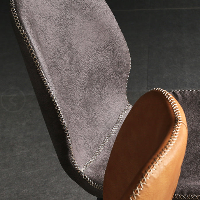 Industrial Metal Dining Side Chair Dining Room Wingback Armless Side Chair Clearhalo ' kitchen&dining_furn' 'Dining Chairs' 'Dining Tables & Seating' 'dining_chair' 'furn' 'furn_dining_chair' 'Furniture' 'furniture_dining_chair' 'Kitchen & Dining Furniture' 'kitchen' 4065981