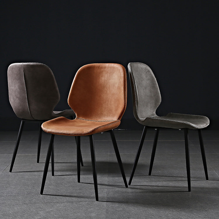 Industrial Metal Dining Side Chair Dining Room Wingback Armless Side Chair Clearhalo ' kitchen&dining_furn' 'Dining Chairs' 'Dining Tables & Seating' 'dining_chair' 'furn' 'furn_dining_chair' 'Furniture' 'furniture_dining_chair' 'Kitchen & Dining Furniture' 'kitchen' 4065985