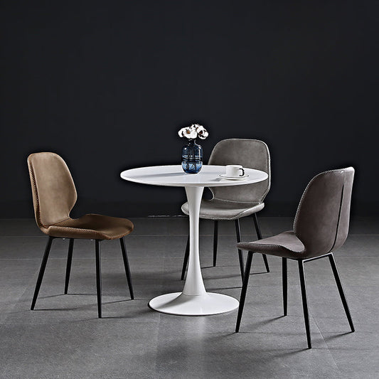 Industrial Metal Dining Side Chair Dining Room Wingback Armless Side Chair Clearhalo ' kitchen&dining_furn' 'Dining Chairs' 'Dining Tables & Seating' 'dining_chair' 'furn' 'furn_dining_chair' 'Furniture' 'furniture_dining_chair' 'Kitchen & Dining Furniture' 'kitchen' 4065987