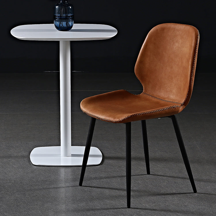 Industrial Metal Dining Side Chair Dining Room Wingback Armless Side Chair Clearhalo ' kitchen&dining_furn' 'Dining Chairs' 'Dining Tables & Seating' 'dining_chair' 'furn' 'furn_dining_chair' 'Furniture' 'furniture_dining_chair' 'Kitchen & Dining Furniture' 'kitchen' 4065989