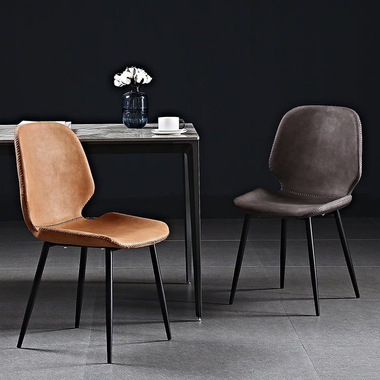 Industrial Metal Dining Side Chair Dining Room Wingback Armless Side Chair Clearhalo ' kitchen&dining_furn' 'Dining Chairs' 'Dining Tables & Seating' 'dining_chair' 'furn' 'furn_dining_chair' 'Furniture' 'furniture_dining_chair' 'Kitchen & Dining Furniture' 'kitchen' 4065991