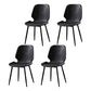Industrial Metal Dining Side Chair Dining Room Wingback Armless Side Chair Black-Gray 4 Piece Set Clearhalo ' kitchen&dining_furn' 'Dining Chairs' 'Dining Tables & Seating' 'dining_chair' 'furn' 'furn_dining_chair' 'Furniture' 'furniture_dining_chair' 'Kitchen & Dining Furniture' 'kitchen' 4065999