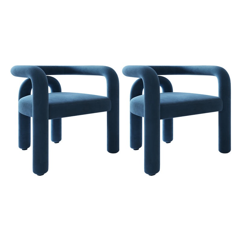 Contemporary Style Kitchen Dining Chairs Open Back Dining Arm Side Chairs Peacock Blue 2 Piece Set Clearhalo ' kitchen&dining_furn' 'Dining Chairs' 'Dining Tables & Seating' 'dining_chair' 'furn' 'furn_dining_chair' 'Furniture' 'furniture_dining_chair' 'Kitchen & Dining Furniture' 'kitchen' 4066044