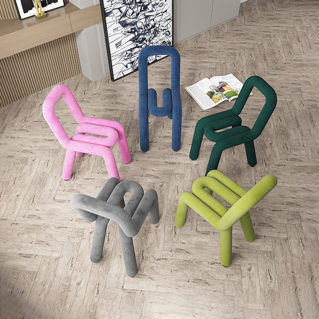 Contemporary Style Velvet Chairs Open Back Side Dining Room Chairs Set Clearhalo ' kitchen&dining_furn' 'Dining Chairs' 'Dining Tables & Seating' 'dining_chair' 'furn' 'furn_dining_chair' 'Furniture' 'furniture_dining_chair' 'Kitchen & Dining Furniture' 'kitchen' 4066047