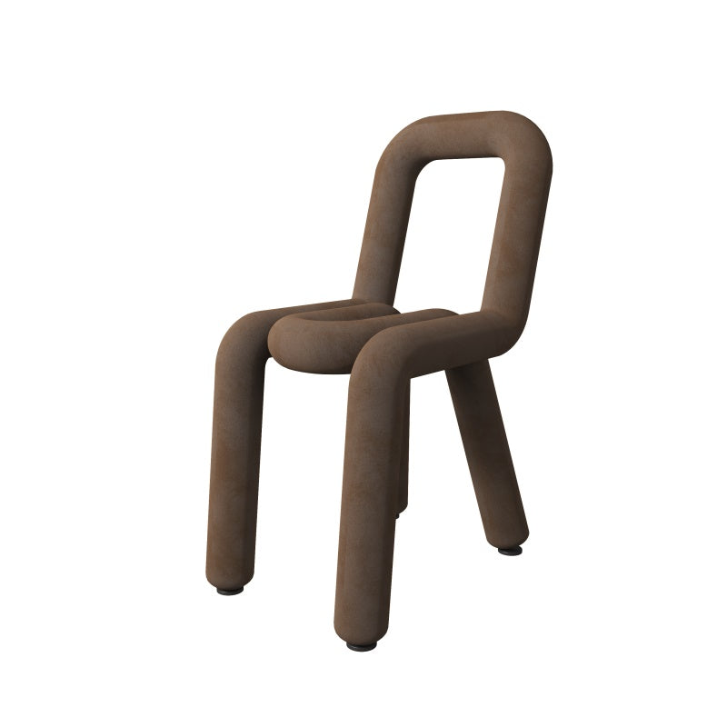 Contemporary Style Velvet Chairs Open Back Side Dining Room Chairs Set Coffee 1 Piece Clearhalo ' kitchen&dining_furn' 'Dining Chairs' 'Dining Tables & Seating' 'dining_chair' 'furn' 'furn_dining_chair' 'Furniture' 'furniture_dining_chair' 'Kitchen & Dining Furniture' 'kitchen' 4066048