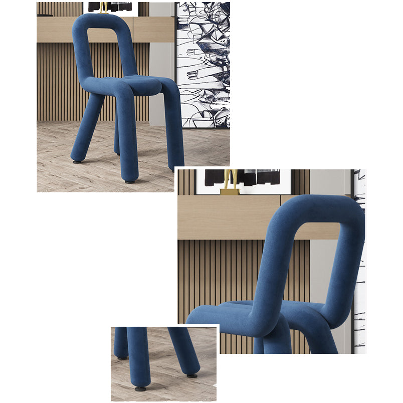 Contemporary Style Velvet Chairs Open Back Side Dining Room Chairs Set Clearhalo ' kitchen&dining_furn' 'Dining Chairs' 'Dining Tables & Seating' 'dining_chair' 'furn' 'furn_dining_chair' 'Furniture' 'furniture_dining_chair' 'Kitchen & Dining Furniture' 'kitchen' 4066057