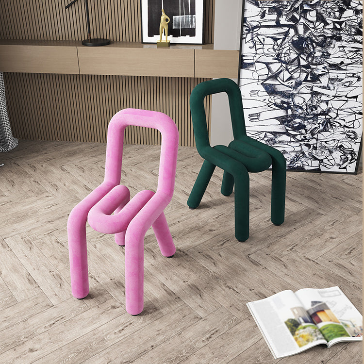 Contemporary Style Velvet Chairs Open Back Side Dining Room Chairs Set Clearhalo ' kitchen&dining_furn' 'Dining Chairs' 'Dining Tables & Seating' 'dining_chair' 'furn' 'furn_dining_chair' 'Furniture' 'furniture_dining_chair' 'Kitchen & Dining Furniture' 'kitchen' 4066060