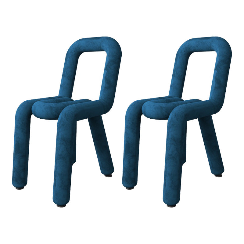 Contemporary Style Velvet Chairs Open Back Side Dining Room Chairs Set Light Blue 2 Piece Set Clearhalo ' kitchen&dining_furn' 'Dining Chairs' 'Dining Tables & Seating' 'dining_chair' 'furn' 'furn_dining_chair' 'Furniture' 'furniture_dining_chair' 'Kitchen & Dining Furniture' 'kitchen' 4066068