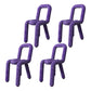 Contemporary Style Velvet Chairs Open Back Side Dining Room Chairs Set Purple 4 Piece Set Clearhalo ' kitchen&dining_furn' 'Dining Chairs' 'Dining Tables & Seating' 'dining_chair' 'furn' 'furn_dining_chair' 'Furniture' 'furniture_dining_chair' 'Kitchen & Dining Furniture' 'kitchen' 4066087