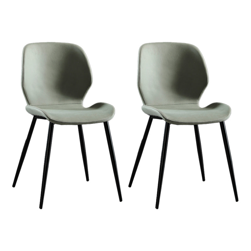 Industrial Metal Dining Side Chair Dining Room Armless Wingback Side Chair Light Green 2 Piece Set Clearhalo ' kitchen&dining_furn' 'Dining Chairs' 'Dining Tables & Seating' 'dining_chair' 'furn' 'furn_dining_chair' 'Furniture' 'furniture_dining_chair' 'Kitchen & Dining Furniture' 'kitchen' 4066092