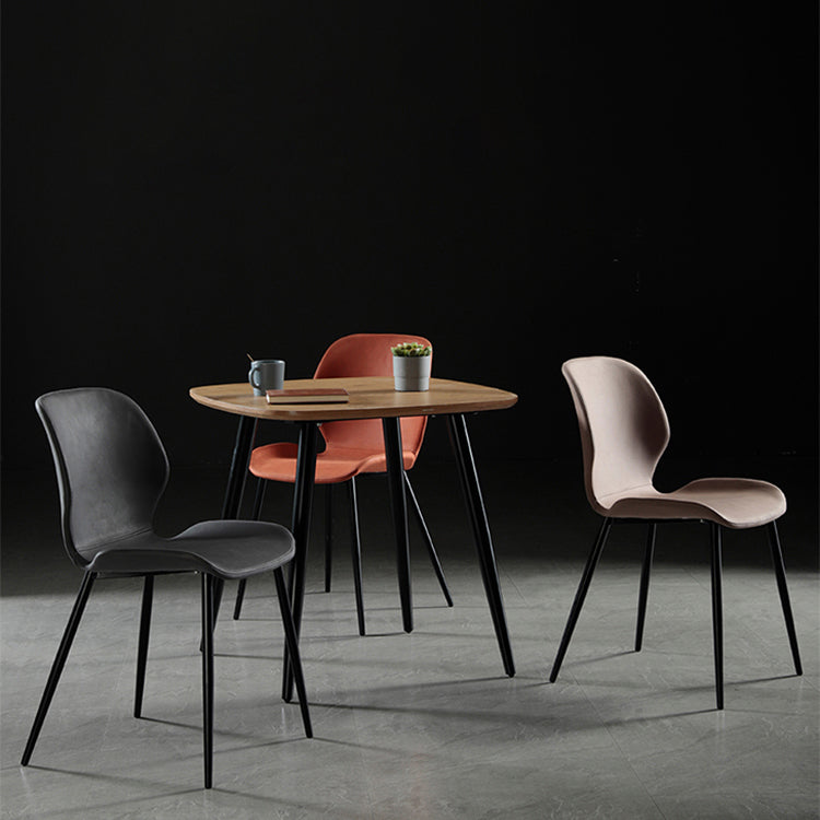 Industrial Metal Dining Side Chair Dining Room Armless Wingback Side Chair Clearhalo ' kitchen&dining_furn' 'Dining Chairs' 'Dining Tables & Seating' 'dining_chair' 'furn' 'furn_dining_chair' 'Furniture' 'furniture_dining_chair' 'Kitchen & Dining Furniture' 'kitchen' 4066093