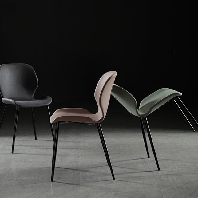 Industrial Metal Dining Side Chair Dining Room Armless Wingback Side Chair Clearhalo ' kitchen&dining_furn' 'Dining Chairs' 'Dining Tables & Seating' 'dining_chair' 'furn' 'furn_dining_chair' 'Furniture' 'furniture_dining_chair' 'Kitchen & Dining Furniture' 'kitchen' 4066095