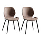 Industrial Metal Dining Side Chair Dining Room Armless Wingback Side Chair Light Camel 2 Piece Set Clearhalo ' kitchen&dining_furn' 'Dining Chairs' 'Dining Tables & Seating' 'dining_chair' 'furn' 'furn_dining_chair' 'Furniture' 'furniture_dining_chair' 'Kitchen & Dining Furniture' 'kitchen' 4066097
