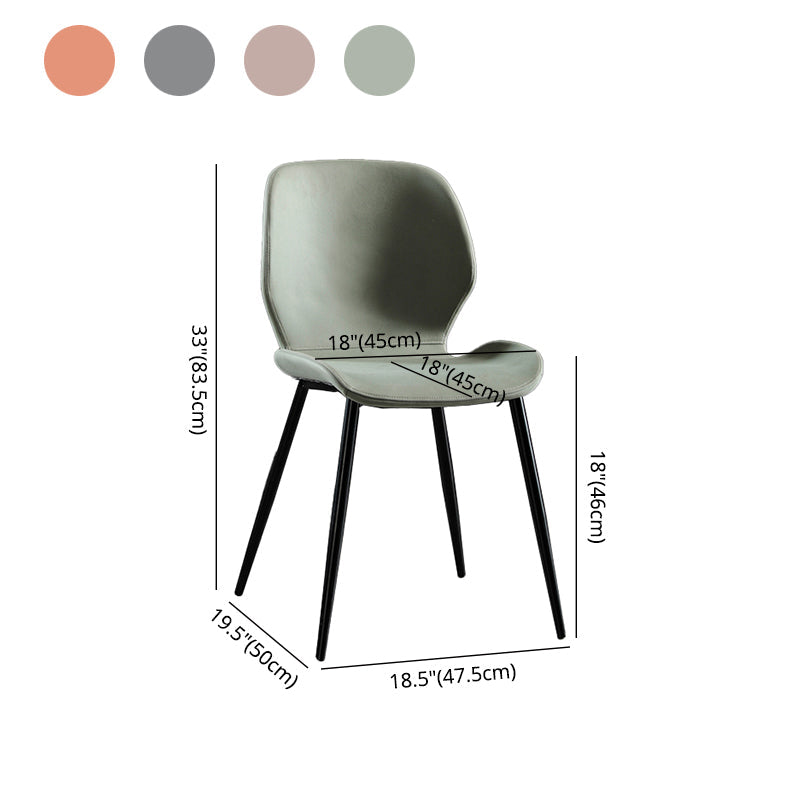 Industrial Metal Dining Side Chair Dining Room Armless Wingback Side Chair Clearhalo ' kitchen&dining_furn' 'Dining Chairs' 'Dining Tables & Seating' 'dining_chair' 'furn' 'furn_dining_chair' 'Furniture' 'furniture_dining_chair' 'Kitchen & Dining Furniture' 'kitchen' 4066106