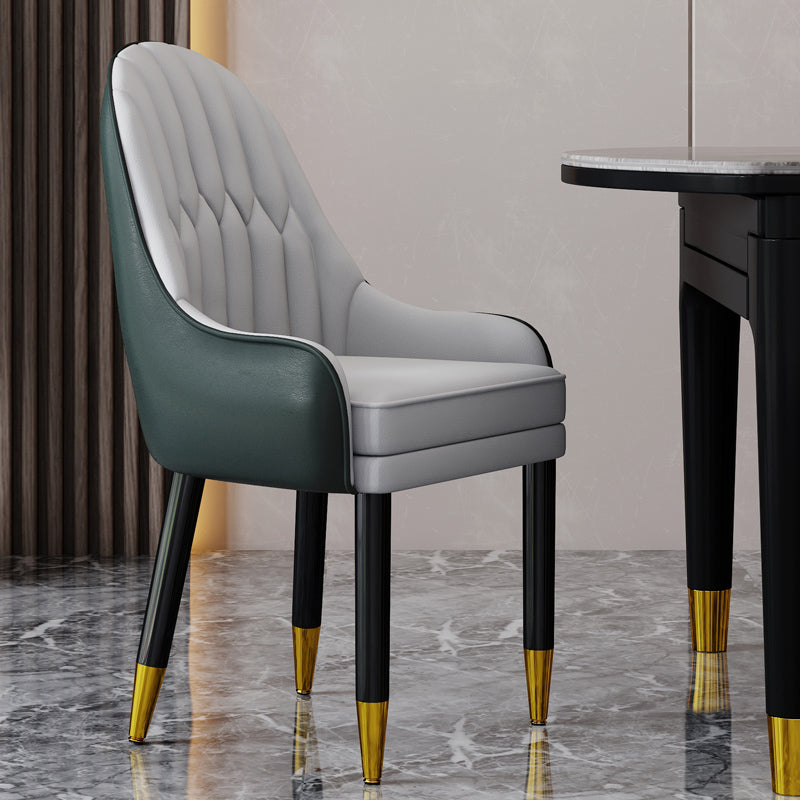 Scandinavian Home Arm Chair Upholstered Parsons Back Wood Dining Room Chair Gray-Green 1 Piece Clearhalo ' kitchen&dining_furn' 'Dining Chairs' 'Dining Tables & Seating' 'dining_chair' 'furn' 'furn_dining_chair' 'Furniture' 'furniture_dining_chair' 'Kitchen & Dining Furniture' 'kitchen' 4066114