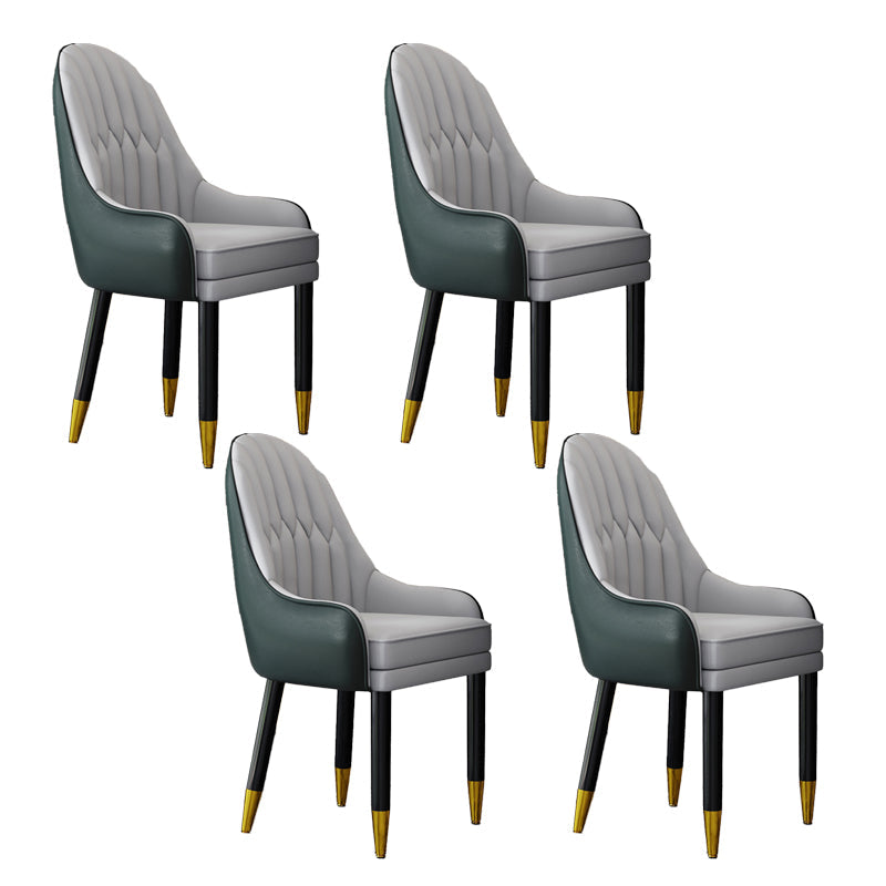 Scandinavian Home Arm Chair Upholstered Parsons Back Wood Dining Room Chair Gray-Green 4 Piece Set Clearhalo ' kitchen&dining_furn' 'Dining Chairs' 'Dining Tables & Seating' 'dining_chair' 'furn' 'furn_dining_chair' 'Furniture' 'furniture_dining_chair' 'Kitchen & Dining Furniture' 'kitchen' 4066118