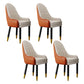 Scandinavian Home Arm Chair Upholstered Parsons Back Wood Dining Room Chair Orange White 4 Piece Set Clearhalo ' kitchen&dining_furn' 'Dining Chairs' 'Dining Tables & Seating' 'dining_chair' 'furn' 'furn_dining_chair' 'Furniture' 'furniture_dining_chair' 'Kitchen & Dining Furniture' 'kitchen' 4066124