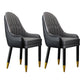 Scandinavian Home Arm Chair Upholstered Parsons Back Wood Dining Room Chair Black-Gray 2 Piece Set Clearhalo ' kitchen&dining_furn' 'Dining Chairs' 'Dining Tables & Seating' 'dining_chair' 'furn' 'furn_dining_chair' 'Furniture' 'furniture_dining_chair' 'Kitchen & Dining Furniture' 'kitchen' 4066145
