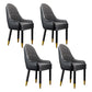 Scandinavian Home Arm Chair Upholstered Parsons Back Wood Dining Room Chair Black-Gray 4 Piece Set Clearhalo ' kitchen&dining_furn' 'Dining Chairs' 'Dining Tables & Seating' 'dining_chair' 'furn' 'furn_dining_chair' 'Furniture' 'furniture_dining_chair' 'Kitchen & Dining Furniture' 'kitchen' 4066146