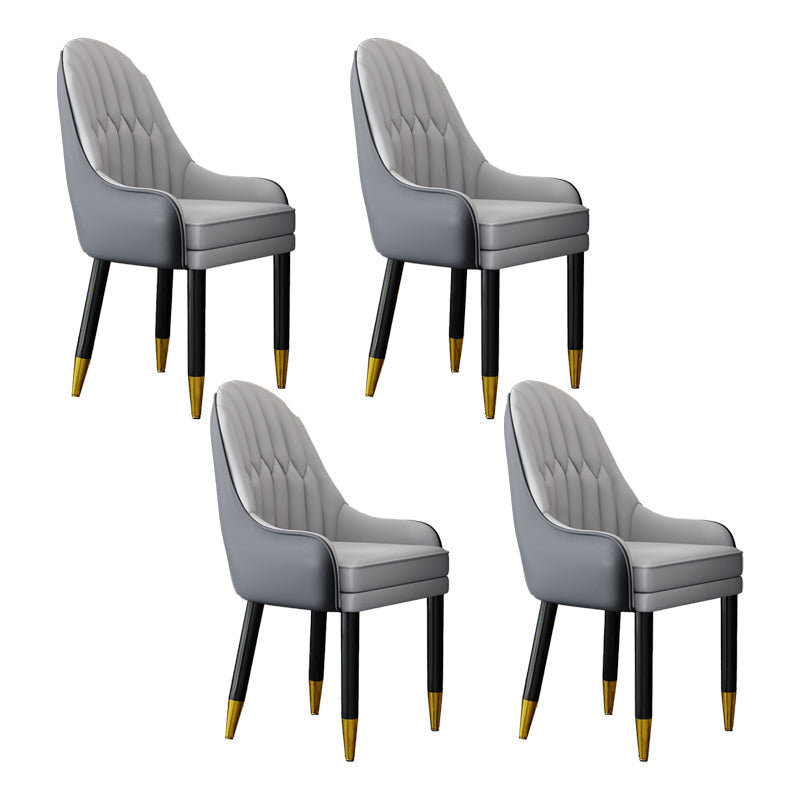 Scandinavian Home Arm Chair Upholstered Parsons Back Wood Dining Room Chair Light Gray 4 Piece Set Clearhalo ' kitchen&dining_furn' 'Dining Chairs' 'Dining Tables & Seating' 'dining_chair' 'furn' 'furn_dining_chair' 'Furniture' 'furniture_dining_chair' 'Kitchen & Dining Furniture' 'kitchen' 4066155