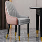 Scandinavian Home Arm Chair Upholstered Parsons Back Wood Dining Room Chair Gray-Pink 1 Piece Clearhalo ' kitchen&dining_furn' 'Dining Chairs' 'Dining Tables & Seating' 'dining_chair' 'furn' 'furn_dining_chair' 'Furniture' 'furniture_dining_chair' 'Kitchen & Dining Furniture' 'kitchen' 4066159