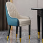 Scandinavian Home Arm Chair Upholstered Parsons Back Wood Dining Room Chair Dark Blue-White 1 Piece Clearhalo ' kitchen&dining_furn' 'Dining Chairs' 'Dining Tables & Seating' 'dining_chair' 'furn' 'furn_dining_chair' 'Furniture' 'furniture_dining_chair' 'Kitchen & Dining Furniture' 'kitchen' 4066165