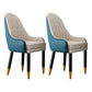 Scandinavian Home Arm Chair Upholstered Parsons Back Wood Dining Room Chair Dark Blue-White 2 Piece Set Clearhalo ' kitchen&dining_furn' 'Dining Chairs' 'Dining Tables & Seating' 'dining_chair' 'furn' 'furn_dining_chair' 'Furniture' 'furniture_dining_chair' 'Kitchen & Dining Furniture' 'kitchen' 4066166