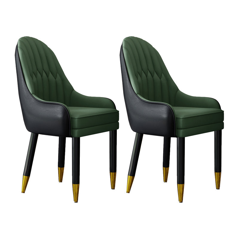 Scandinavian Home Arm Chair Upholstered Parsons Back Wood Dining Room Chair Blackish Green 2 Piece Set Clearhalo ' kitchen&dining_furn' 'Dining Chairs' 'Dining Tables & Seating' 'dining_chair' 'furn' 'furn_dining_chair' 'Furniture' 'furniture_dining_chair' 'Kitchen & Dining Furniture' 'kitchen' 4066169