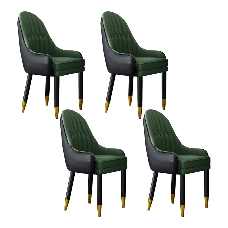 Scandinavian Home Arm Chair Upholstered Parsons Back Wood Dining Room Chair Blackish Green 4 Piece Set Clearhalo ' kitchen&dining_furn' 'Dining Chairs' 'Dining Tables & Seating' 'dining_chair' 'furn' 'furn_dining_chair' 'Furniture' 'furniture_dining_chair' 'Kitchen & Dining Furniture' 'kitchen' 4066170