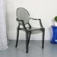 Contemporary Style Kitchen Dining Chairs Plastic Dining Arm Side Chairs Smoke Gray 1 Piece Clearhalo ' kitchen&dining_furn' 'Dining Chairs' 'Dining Tables & Seating' 'dining_chair' 'furn' 'furn_dining_chair' 'Furniture' 'furniture_dining_chair' 'Kitchen & Dining Furniture' 'kitchen' 4066193