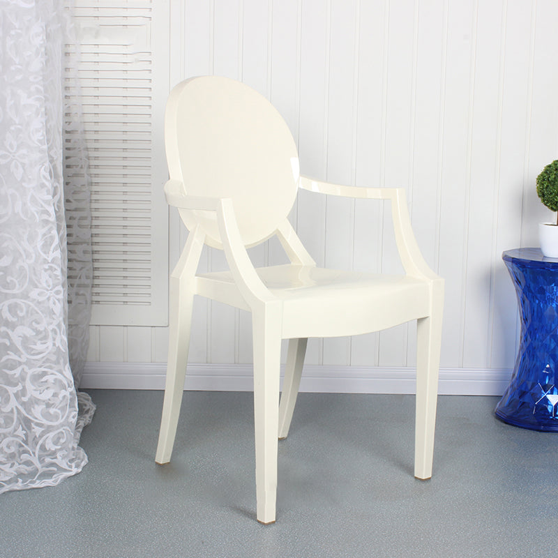 Contemporary Style Kitchen Dining Chairs Plastic Dining Arm Side Chairs Cream 1 Piece Clearhalo ' kitchen&dining_furn' 'Dining Chairs' 'Dining Tables & Seating' 'dining_chair' 'furn' 'furn_dining_chair' 'Furniture' 'furniture_dining_chair' 'Kitchen & Dining Furniture' 'kitchen' 4066199