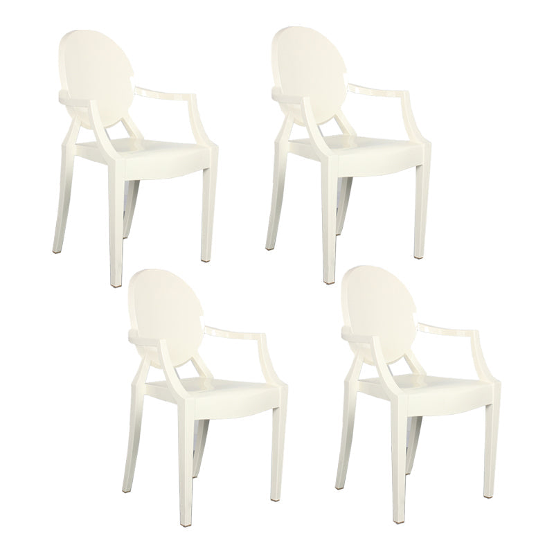 Contemporary Style Kitchen Dining Chairs Plastic Dining Arm Side Chairs Cream 4 Piece Set Clearhalo ' kitchen&dining_furn' 'Dining Chairs' 'Dining Tables & Seating' 'dining_chair' 'furn' 'furn_dining_chair' 'Furniture' 'furniture_dining_chair' 'Kitchen & Dining Furniture' 'kitchen' 4066201