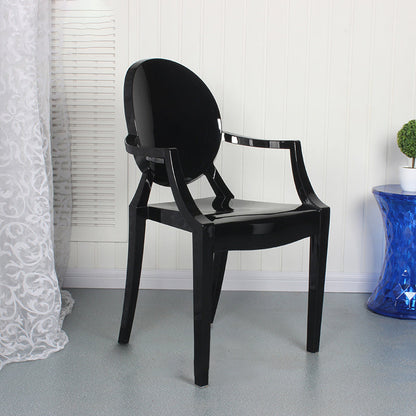 Contemporary Style Kitchen Dining Chairs Plastic Dining Arm Side Chairs Black 1 Piece Clearhalo ' kitchen&dining_furn' 'Dining Chairs' 'Dining Tables & Seating' 'dining_chair' 'furn' 'furn_dining_chair' 'Furniture' 'furniture_dining_chair' 'Kitchen & Dining Furniture' 'kitchen' 4066214
