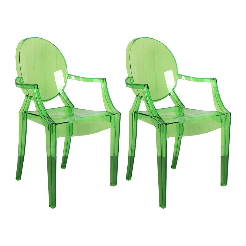 Contemporary Style Kitchen Dining Chairs Plastic Dining Arm Side Chairs Green 2 Piece Set Clearhalo ' kitchen&dining_furn' 'Dining Chairs' 'Dining Tables & Seating' 'dining_chair' 'furn' 'furn_dining_chair' 'Furniture' 'furniture_dining_chair' 'Kitchen & Dining Furniture' 'kitchen' 4066218