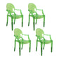 Contemporary Style Kitchen Dining Chairs Plastic Dining Arm Side Chairs Green 4 Piece Set Clearhalo ' kitchen&dining_furn' 'Dining Chairs' 'Dining Tables & Seating' 'dining_chair' 'furn' 'furn_dining_chair' 'Furniture' 'furniture_dining_chair' 'Kitchen & Dining Furniture' 'kitchen' 4066219